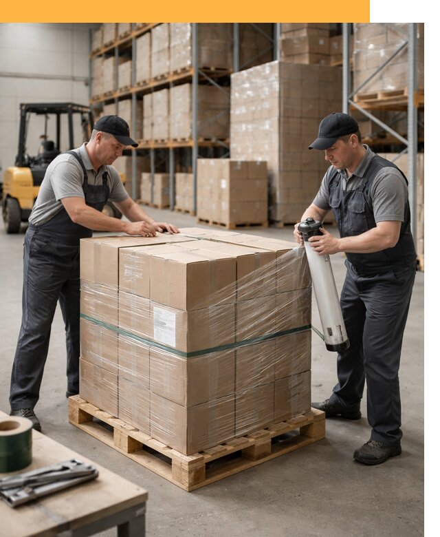 Упаковка и паллетирование грузов от 3612 руб: защита и крепление